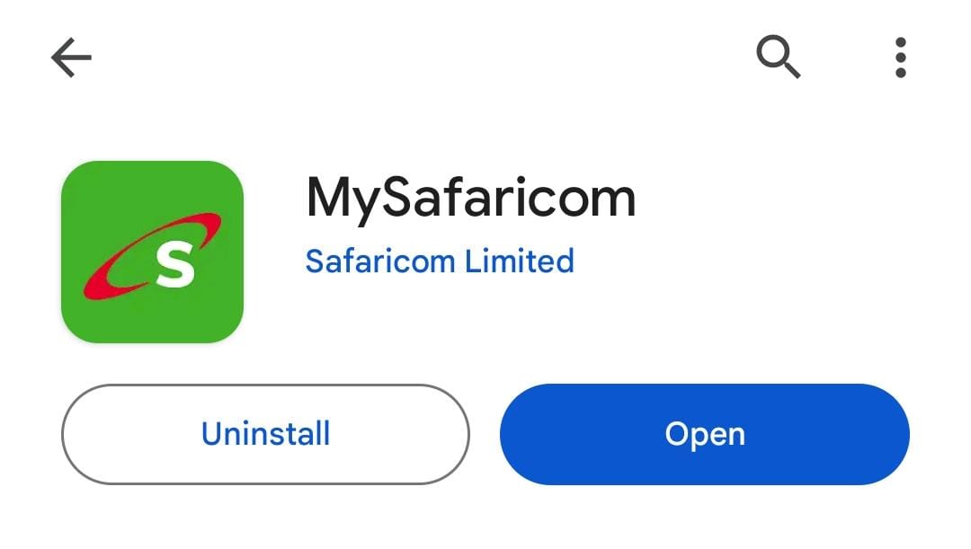 Screenshot of My Safaricom App in play store